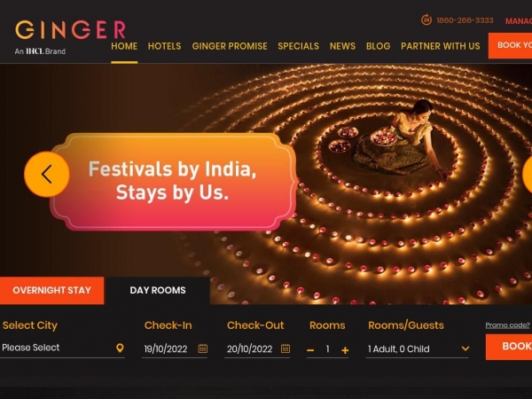 gingerhotels.com